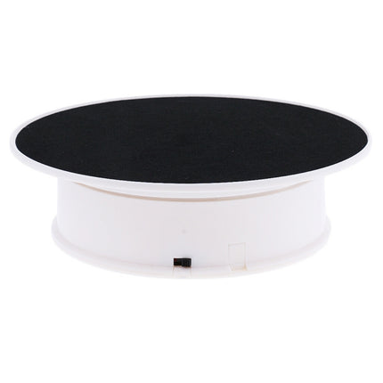 30cm 360 Degree Electric Rotating Turntable Display Stand Video Shooting Props Turntable for Photography, Load 4kg(White + Black)-garmade.com