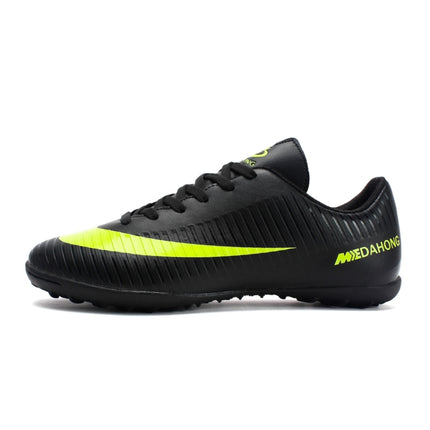 Breathable Non-slip Soccer Shoes Indoor and Outdoor Training Football Shoes for Children & Adult, Shoe Size:40(Black)-garmade.com