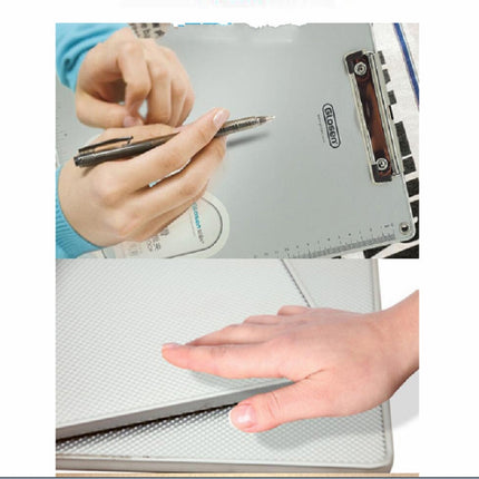 A4 Aluminum Clipboard Writing Pad Folder School Office Stationery Supplies, Size: 31.5x22.5cm-garmade.com