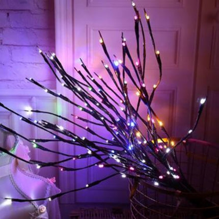 LED Willow Branch Lamp Floral Lights Holiday Home Christmas Party Garden Decoration Battery Operated Christmas Birthday Gifts(Multicolor)-garmade.com