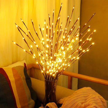 LED Willow Branch Lamp Floral Lights Holiday Home Christmas Party Garden Decoration Battery Operated Christmas Birthday Gifts(Warm White)-garmade.com