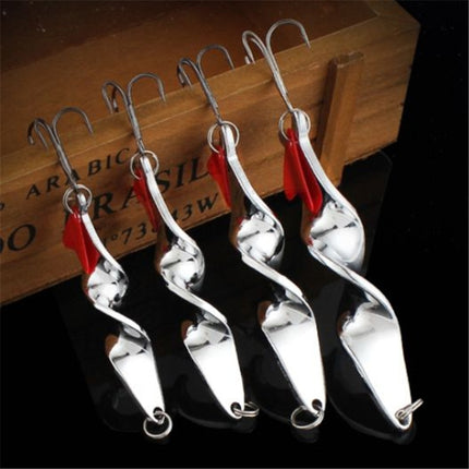 Rotating Metal Spinner Fishing Lure Hard Baits Fish Hook Tackle, Weight:10g-garmade.com