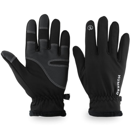 HUMRAO Outdoor Riding Fleece Warm Non-Slip Touch Screen Gloves Ski Motorcycle Gloves, Size:M(02 Luminous)-garmade.com