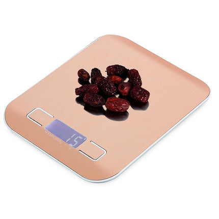 BOH-2012 Digital Multi-function Stainless Steel Food Kitchen Scale with LCD Display, Specification: 10kg/1g(Rose Gold)-garmade.com