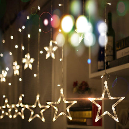 220V EU Plug LED Star Light Christmas lights Indoor/Outdoor Decorative Love Curtains Lamp For Holiday Wedding Party lighting(Green)-garmade.com