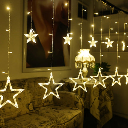 220V EU Plug LED Star Light Christmas lights Indoor/Outdoor Decorative Love Curtains Lamp For Holiday Wedding Party lighting(Green)-garmade.com