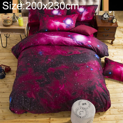 Bedding Sets Universe Outer Space Themed Bed Linen 3D Galaxy Duvet Cover, Size:200x230 (4 pcs)(xk001)-garmade.com