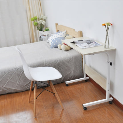 Removable Laptop Desk Lazy Bed Study Desk Bedside Computer Desk, Size：60x40cm(White Maple With Slot)-garmade.com