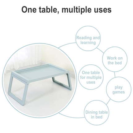 Portable Laptop Desk Student Dormitory Lazy Study Folding Table(White)-garmade.com