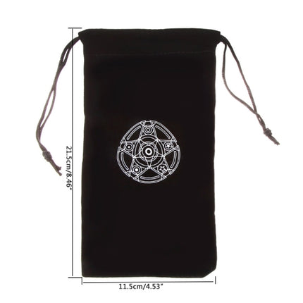 Velvet Pentagram Tarot Card Bag Home Mini Drawstring Package-garmade.com