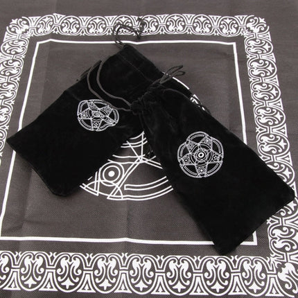 Velvet Pentagram Tarot Card Bag Home Mini Drawstring Package-garmade.com