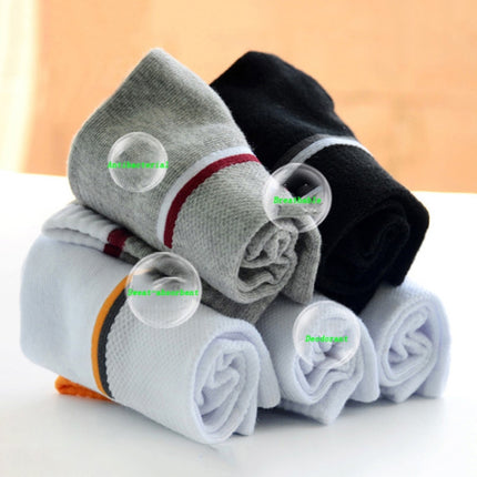 5 Pairs Cotton Socks Men&#39;s Solid Color Fashion Male Boat Socks(Black)-garmade.com