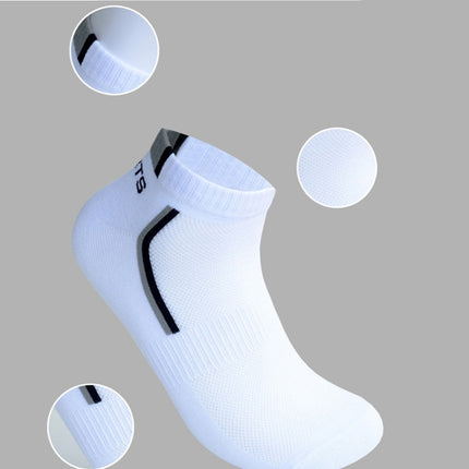 5 Pairs Cotton Socks Men&#39;s Solid Color Fashion Male Boat Socks(White Grey)-garmade.com