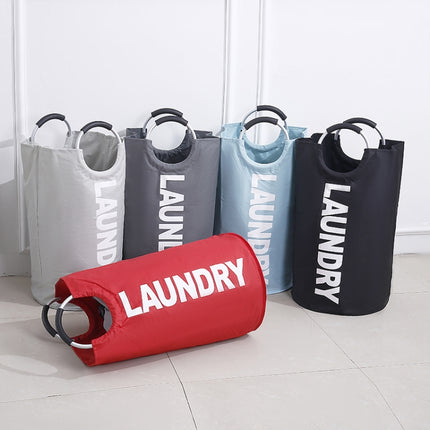 Portable Waterproof Hamper Dirty Clothes Large Collapsible Washing Laundry Basket Bag(Red)-garmade.com