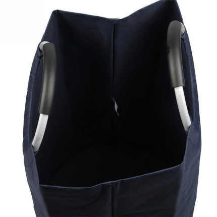 Portable Waterproof Hamper Dirty Clothes Large Collapsible Washing Laundry Basket Bag(Dark Grey)-garmade.com
