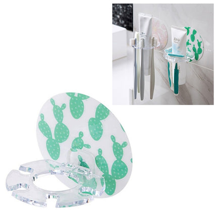 Plastic Toothbrush Holder Toothpaste Storage Tooth Brush Dispenser(Green )-garmade.com