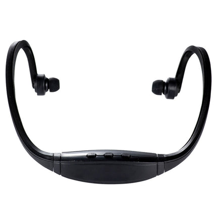 S9 Wireless Sports Bluetooth Earphones for iPhone Huawei XiaoMi Phone, Support TF / SD Card & Microphone(Black)-garmade.com