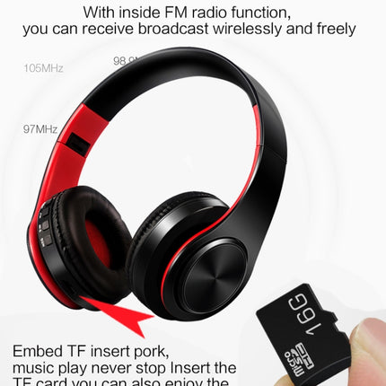 HIFI Stereo Wireless Bluetooth Headphone for Xiaomi iPhone Sumsamg Tablet, with Mic, Support SD Card & FM(Rose Gold Black)-garmade.com