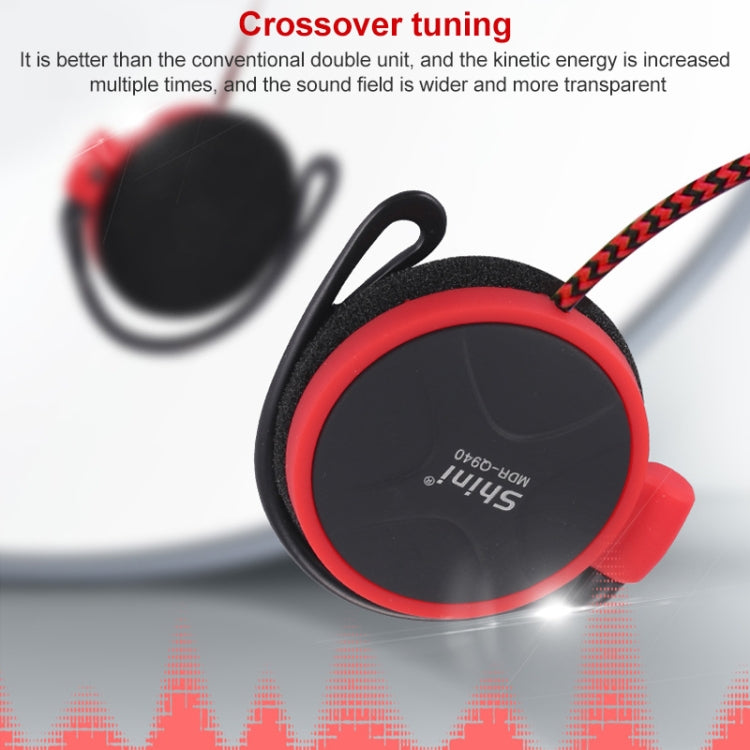 Shini Q940 3.5mm Super Bass EarHook Earphone for Mp3 Player Computer Mobile(Blue No Mic)-garmade.com