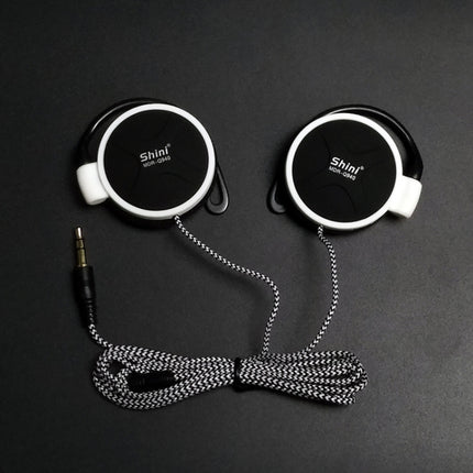 Shini Q940 3.5mm Super Bass EarHook Earphone for Mp3 Player Computer Mobile(White No Mic)-garmade.com