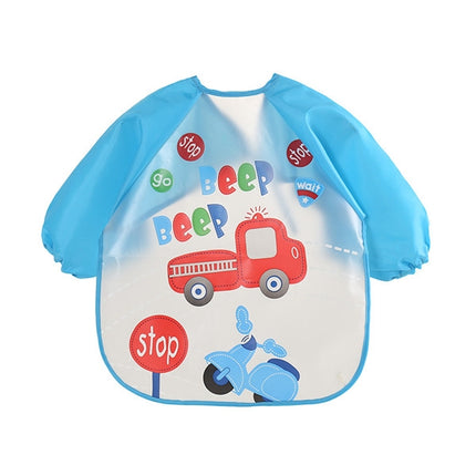 Baby Bibs Waterproof Long Sleeve Apron, Size:One Size(Car)-garmade.com