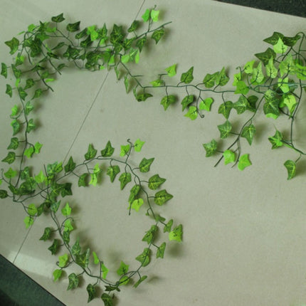 12 PCS 2.4M Artificial Ivy Green Leaf Garland Plants Vine Fake Home Decor PlasticFlower Rattan String-garmade.com