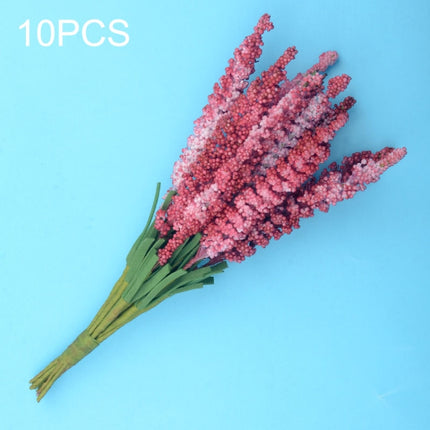 10 PCS DIY Wreath Material Artificial Flowers PE Mini Lavender Wedding Home Decoration(Red)-garmade.com