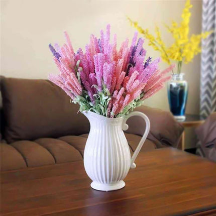 10 PCS DIY Wreath Material Artificial Flowers PE Mini Lavender Wedding Home Decoration(Red)-garmade.com
