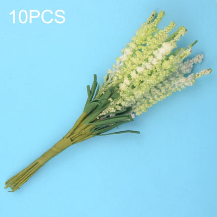 10 PCS DIY Wreath Material Artificial Flowers PE Mini Lavender Wedding Home Decoration(Green)-garmade.com