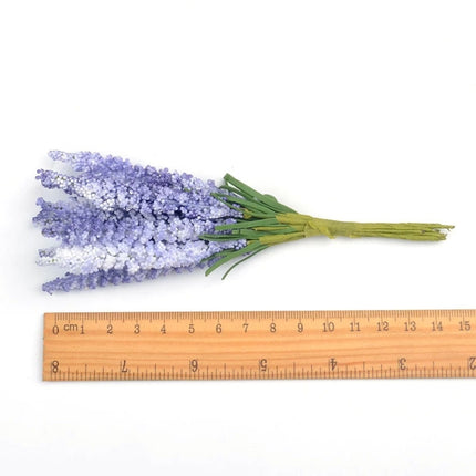 10 PCS DIY Wreath Material Artificial Flowers PE Mini Lavender Wedding Home Decoration(Blue)-garmade.com