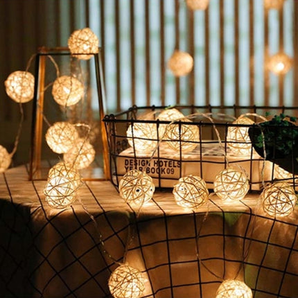 10 PCS Artificial Straw Ball For Birthday Party Wedding Christmas Home Decor(Wood Color)-garmade.com
