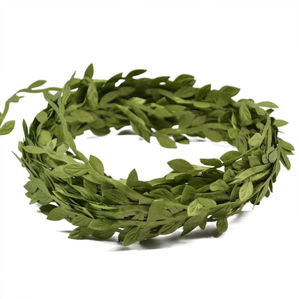 5 PCS Cloth Leaf Garland Decoration Accessories Green Leaf Cane Leaf Simulation DIY Garland Material, Size:10 Meters / Card-garmade.com