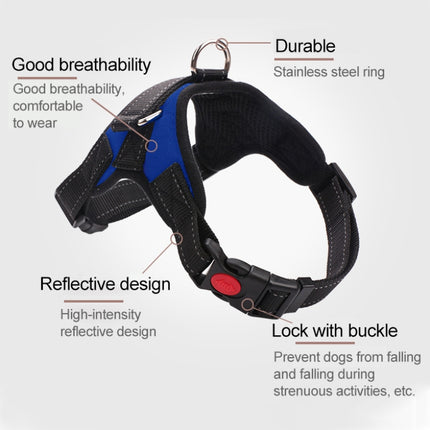 For Small Medium Large Dogs Pet Walking Chest Strap, Size:S(Red)-garmade.com