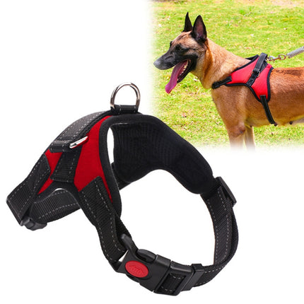For Small Medium Large Dogs Pet Walking Chest Strap, Size:L(Red)-garmade.com