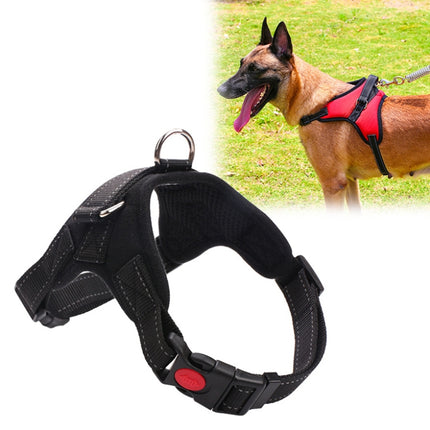 For Small Medium Large Dogs Pet Walking Chest Strap, Size:L(Black)-garmade.com