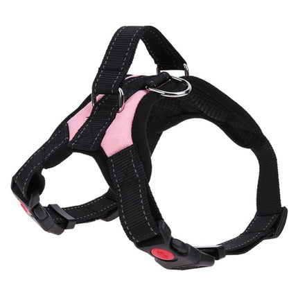 For Small Medium Large Dogs Pet Walking Chest Strap, Size:L(Pink)-garmade.com