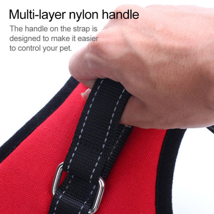 For Small Medium Large Dogs Pet Walking Chest Strap, Size:XL(Red)-garmade.com