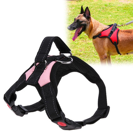 For Small Medium Large Dogs Pet Walking Chest Strap, Size:XL(Pink)-garmade.com