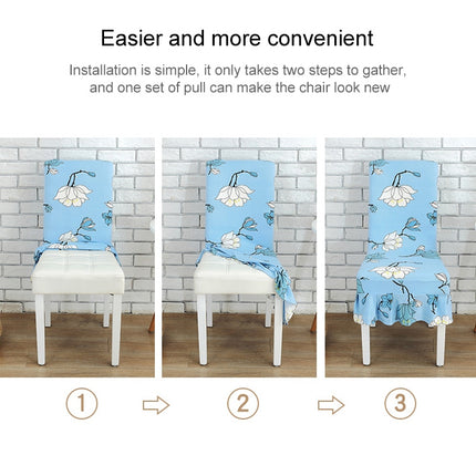 Home Stretch Printed One-piece Dining Table Chair Cover(Ocean World)-garmade.com