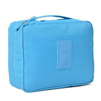 Convenient Travel Cosmetic Makeup Toiletry Case Wash Organizer Storage Pouch Bag(Sky blue)-garmade.com