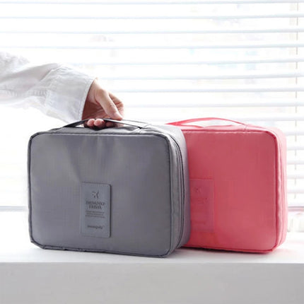 Convenient Travel Cosmetic Makeup Toiletry Case Wash Organizer Storage Pouch Bag(Dark blue)-garmade.com
