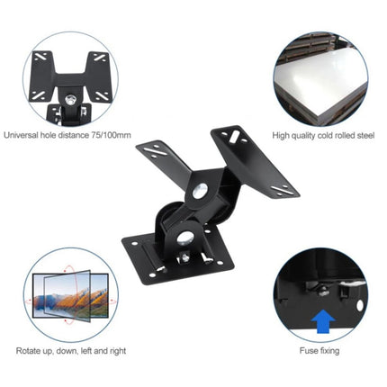 Universal Rotated TV PC Monitor Wall Mount Bracket for 14 ~ 24 Inch LCD LED Flat Panel TV with 180 degrees around the pivot-garmade.com
