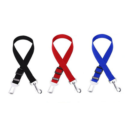 2 PCS Nylon Harness Leash Clip Pet Dog Car Seat Belt Security Belt(Black)-garmade.com