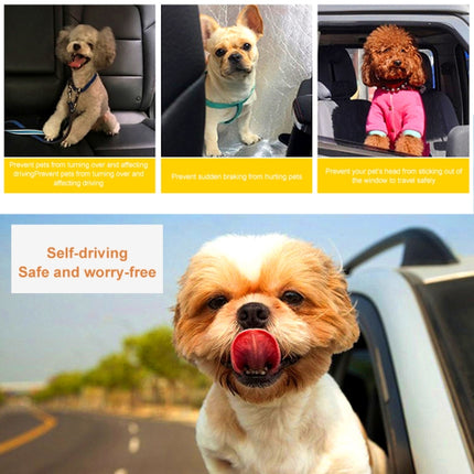 2 PCS Nylon Harness Leash Clip Pet Dog Car Seat Belt Security Belt(Blue)-garmade.com
