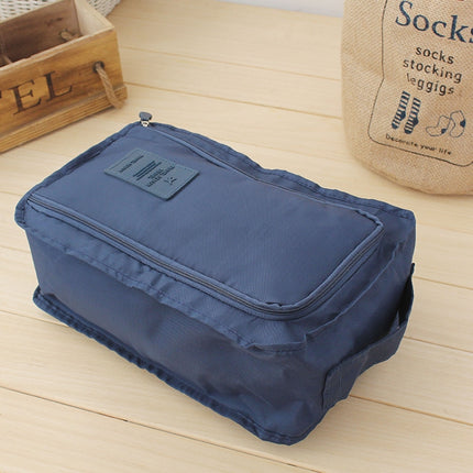 Waterproof Shoes Bag Pouch Storage Travel Bag Portable Shoes Organizer(Navy Blue)-garmade.com