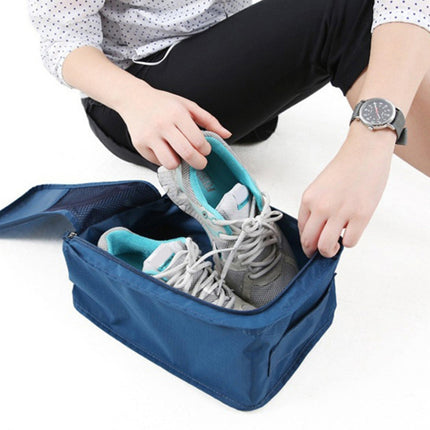 Waterproof Shoes Bag Pouch Storage Travel Bag Portable Shoes Organizer(Navy Blue)-garmade.com