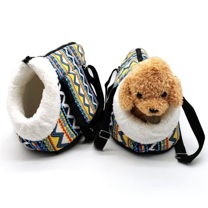 Retro Pet Carrying Bag Comfortable & Breathable Backpack For Cats And Dogs, Size:S 45x21x22cm(Retro Velveted)-garmade.com