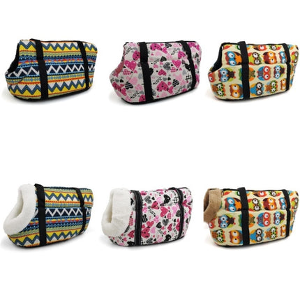 Retro Pet Carrying Bag Comfortable & Breathable Backpack For Cats And Dogs, Size:S 45x21x22cm(Owl Velveted)-garmade.com