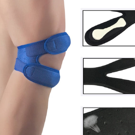 Professional Patella Belt Sports Knee Pads Shock Absorption Compression Sports Protective Gear, Size:One Size(Blue)-garmade.com