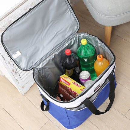 34L Large Oxford Thermal Insulation Package Picnic Portable Container Bags the Plant Package Food Insulated Bag Cooler Bags(Black)-garmade.com